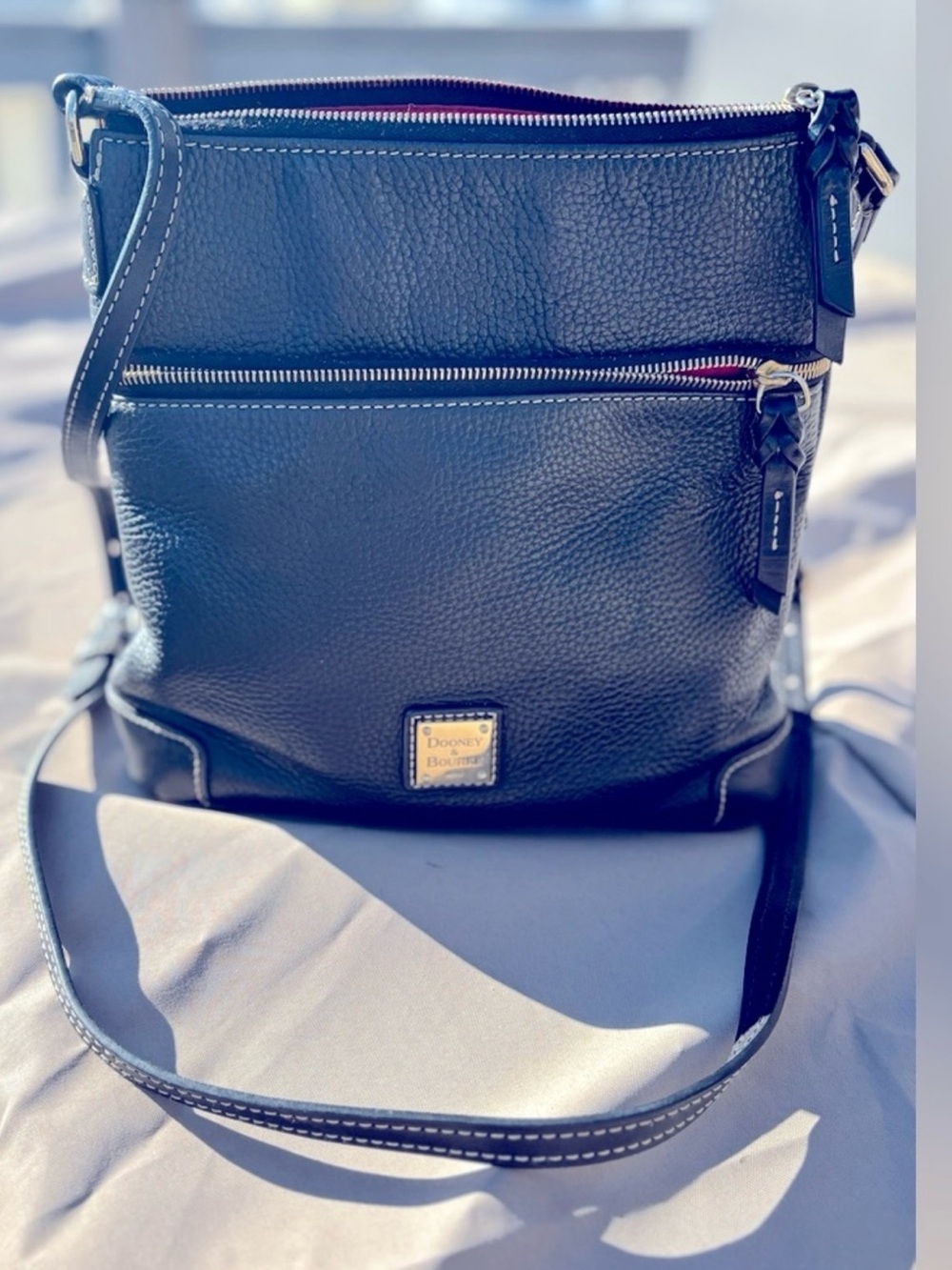 Dooney & Bourke Black Pebbled Leather Crossbody